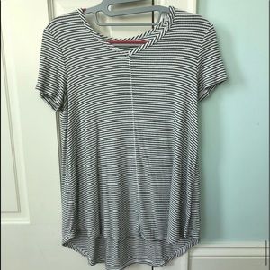 black and white stripped tee